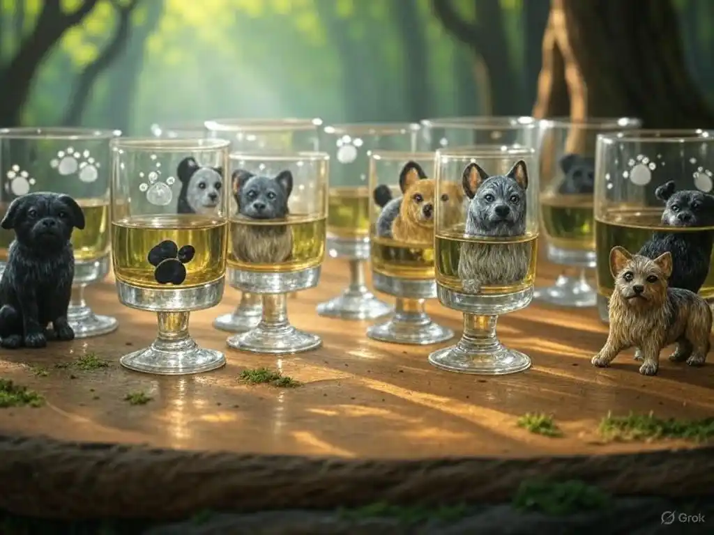 dog-themed glassware